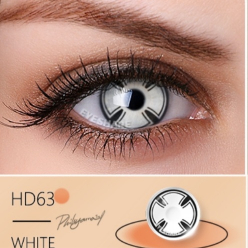 New IRON CROSS White Halloween Contact Eyewear SALE$$